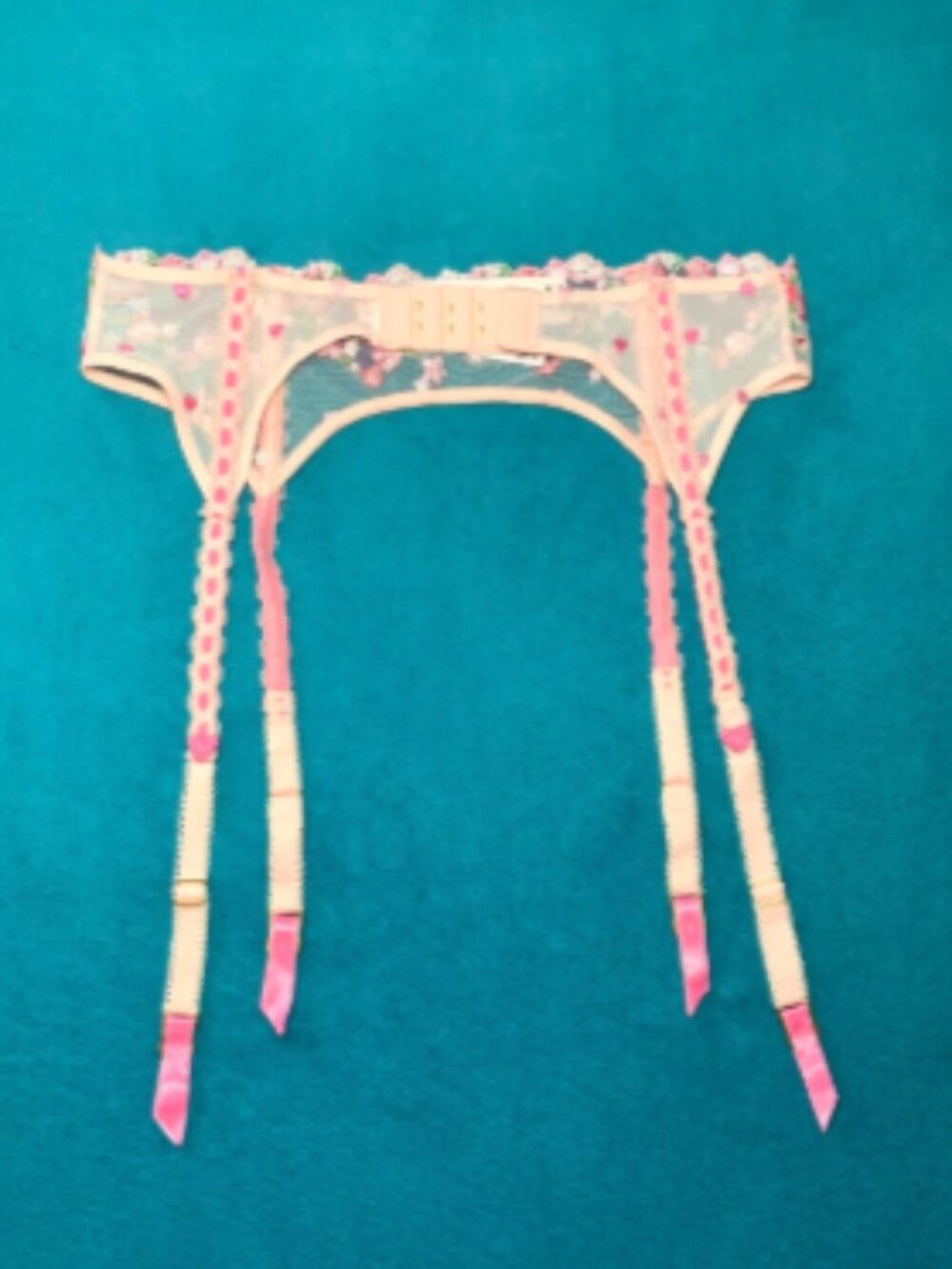 Victoria's Secret Dream Angels Hearts & Roses Embroidery Garter Belt M/L XL/XXL - Picture 8 of 10